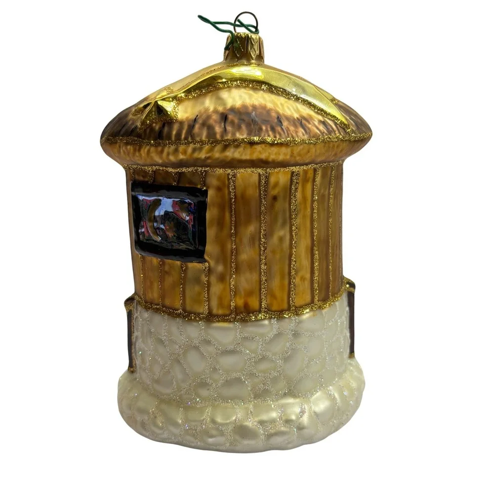 Hand Crafted Poland Glass Nativity Scene‎ Christmas Ornament Holy Family Stable